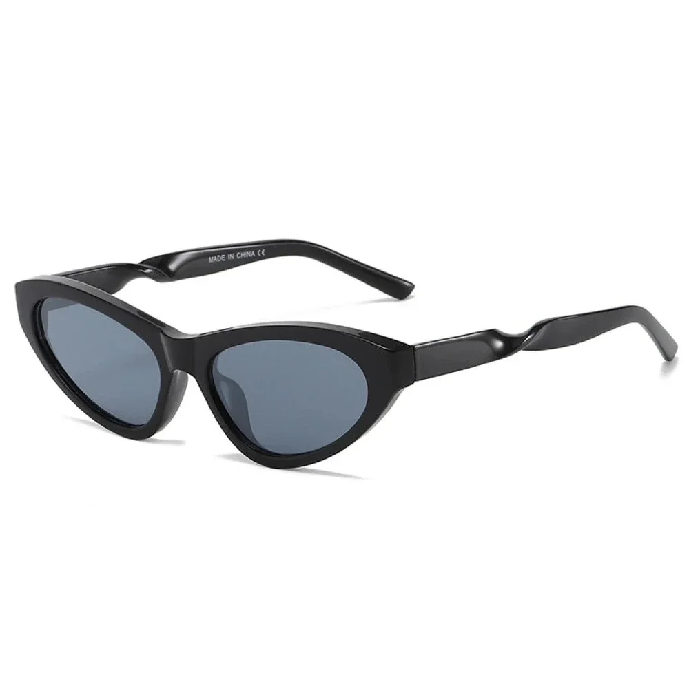 Womens Black Cat Eye Sunglasses Streetwear Hip Hop Modern Retro Sun Glasses New
